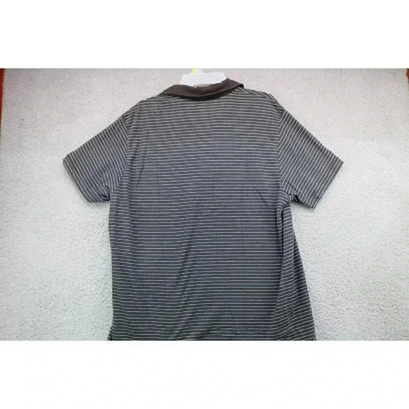 Men's Banana Republic Polo Shirt-XL-100% Cotton-Brown Striped - Picture 6 of 6